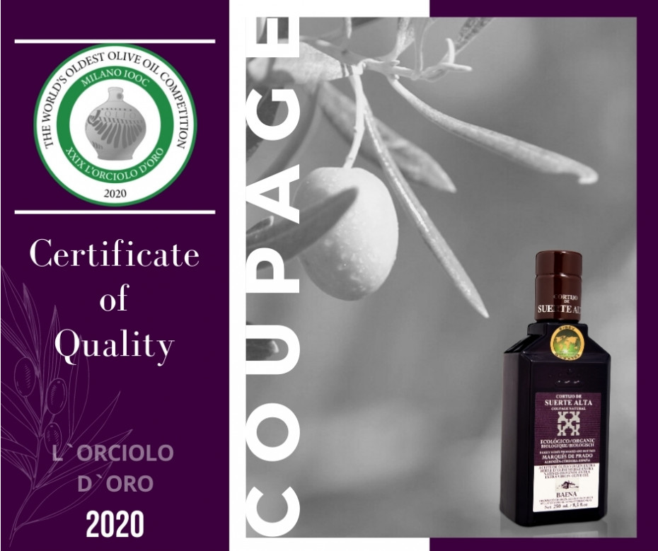 Coupage Natural es otorgado el Certificate of Quality en L´Orciolo D´Oro 2020